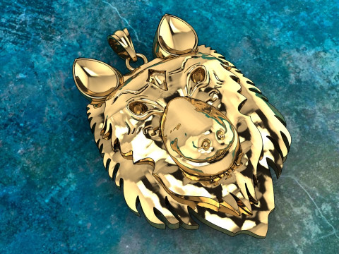 Dog pendant - Dog head pendant - N955524 3D printmodel