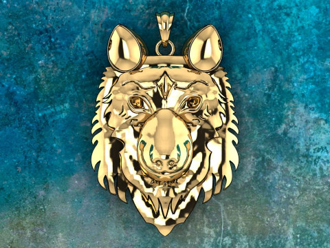 Dog pendant - Dog head pendant - N955524 3D printmodel