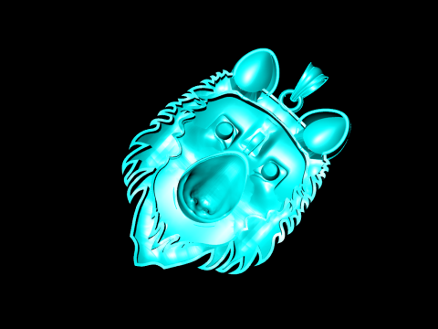 Dog pendant - Dog head pendant - N955524 3D printmodel