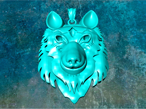 Dog pendant - Dog head pendant - N955524 3D printmodel