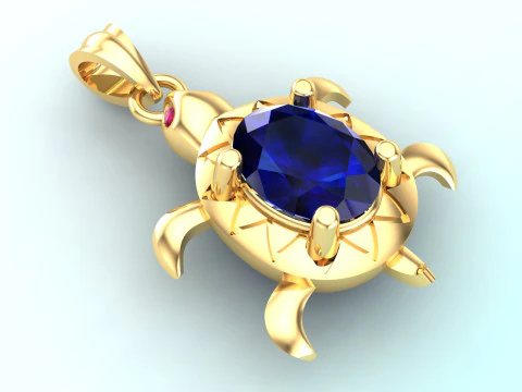 Turtle Pendant - Lucky Sea Turtle Necklace - N955546 3D Print Model