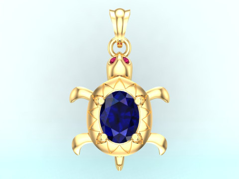 Turtle Pendant - Lucky Sea Turtle Necklace - N955546 Modello di stampa 3D