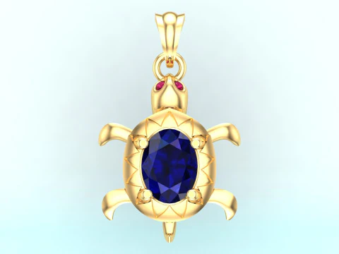 Turtle Pendant - Lucky Sea Turtle Necklace - N955546 3D Print Model