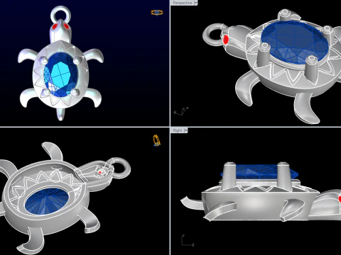 Turtle Pendant - Lucky Sea Turtle Necklace - N955546 3D Print Model