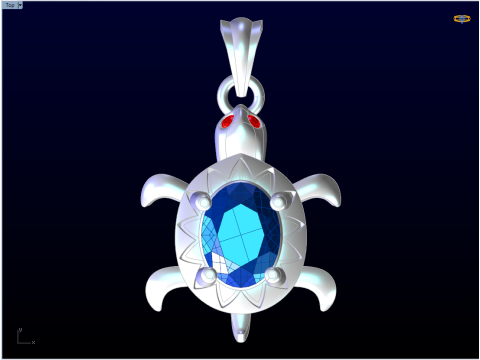Turtle Pendant - Lucky Sea Turtle Necklace - N955546 Modello di stampa 3D