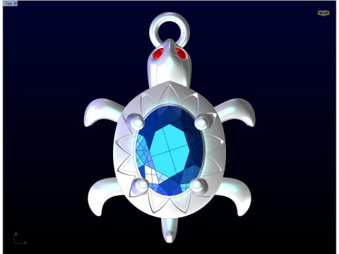 Turtle Pendant - Lucky Sea Turtle Necklace - N955546 Modello di stampa 3D