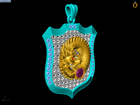 Dragon Pendant - Mens Pendant - N911705 3D Druckmodell