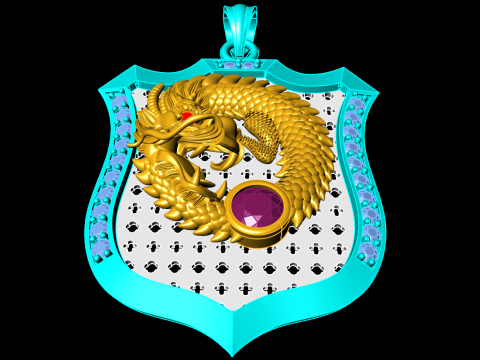 Dragon Pendant - Mens Pendant - N911705 3D Druckmodell