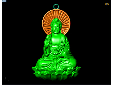 Підвіска Amitabha Buddha - Adida Buddha Necklace - Buddhist Jewelry - N440 3D Принт Модель