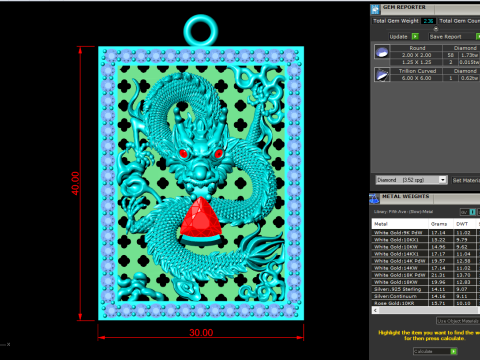 Dragon pendant - Mens pendant - N39 3D Print Model
