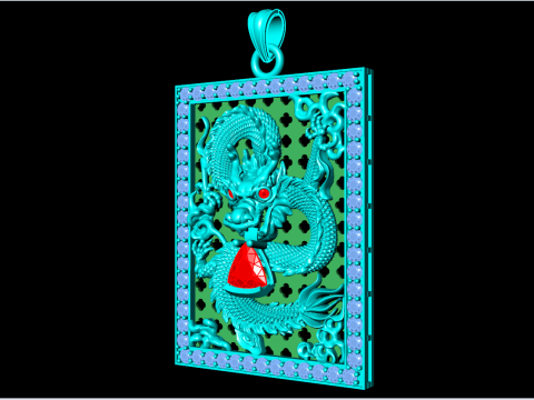 Dragon pendant - Mens pendant - N39 3D Print Model