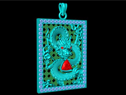 Dragon pendant - Mens pendant - N39 3D Print Model
