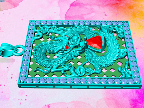 Dragon pendant - Mens pendant - N39 3D Print Model