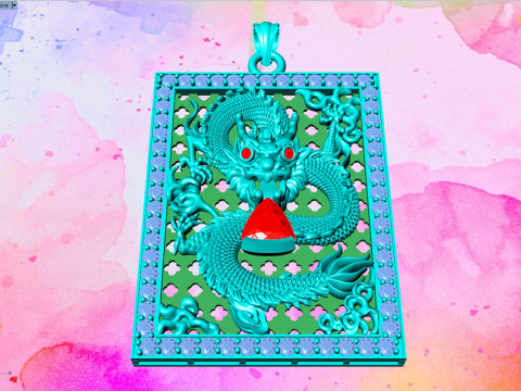 Dragon pendant - Mens pendant - N39 3D Print Model