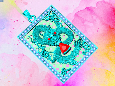Dragon pendant - Mens pendant - N39 3D Print Model
