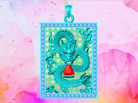 Dragon pendant - Mens pendant - N39 3D Print Model