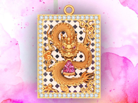 Dragon pendant - Mens pendant - N39 3D Print Model