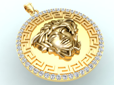 Versace pendant - Mens pendant - N37 Modelo de impresión 3D