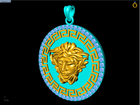 Versace pendant - Mens pendant - N37 Modelo de impresión 3D