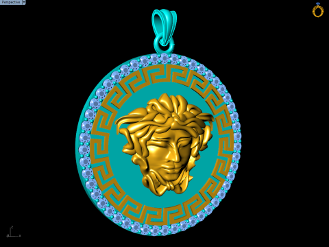 Versace pendant - Mens pendant - N37 Modelo de impresión 3D
