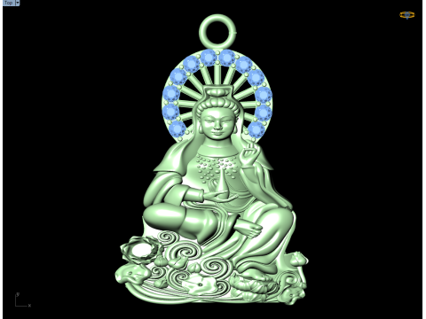 Guanyin pendant - Buddha pendant - N911347 3D 打印模型