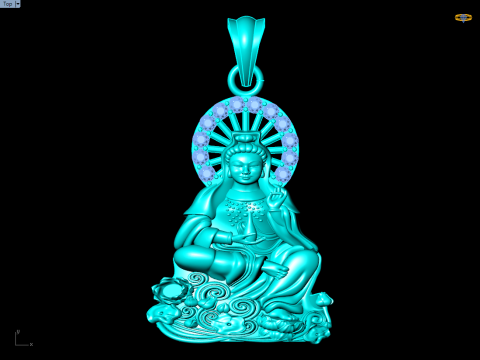 Guanyin pendant - Buddha pendant - N911347 3D 打印模型