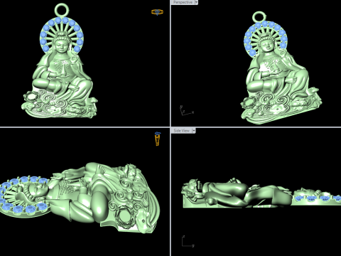 Guanyin pendant - Buddha pendant - N911347 3D 打印模型