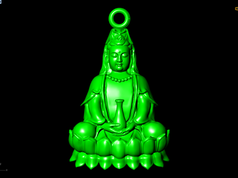 GuanYin pendant - Buddha pendant - N912952 3D Print Model