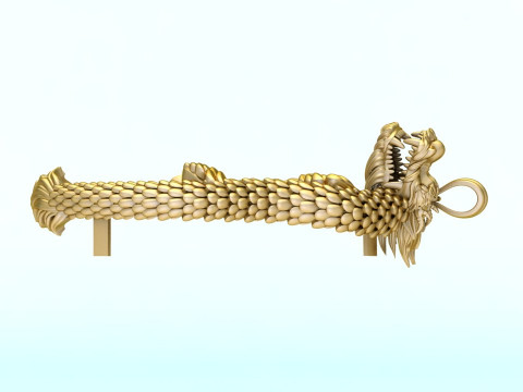 Twin dragon pendant - Dragon pendant - N912052 Modello di stampa 3D