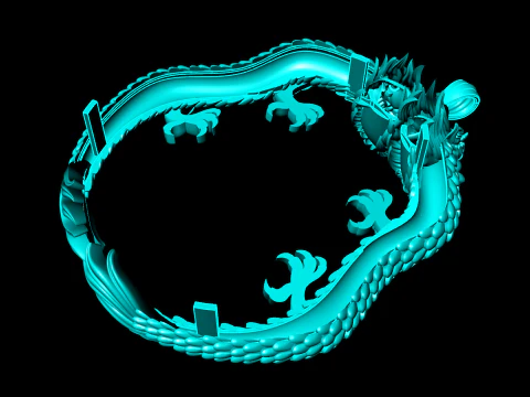 Twin dragon pendant - Dragon pendant - N912052 3D Print Model
