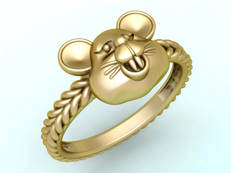 Mickey mouse rings - Mickey ring - N912946 3D Print Model .c4d .max .obj .3ds .fbx .stl .blend 