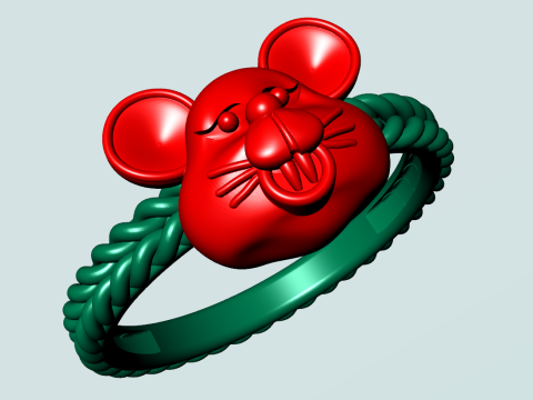 Mickey mouse rings - Mickey ring - N912946 3D Принт Модель