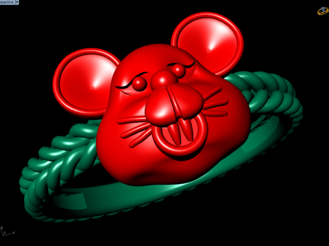 Mickey mouse rings - Mickey ring - N912946 3D Принт Модель