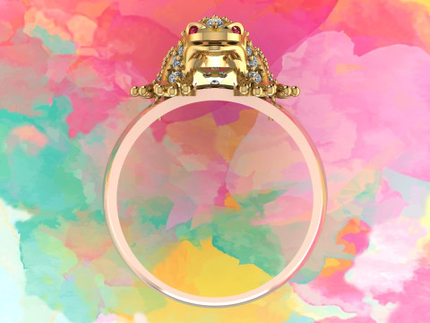 Toad Ring - Womens Rings - Diamond ring - N913834 3D Принт Модель
