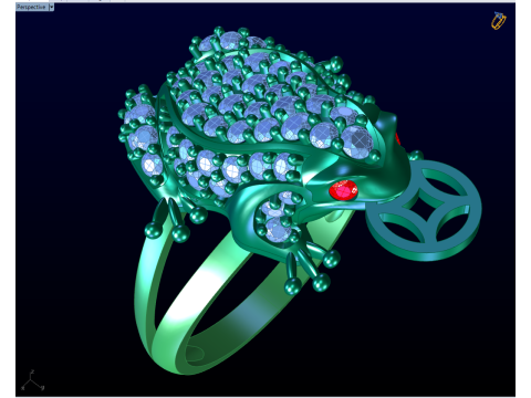 Toad Ring - Womens Rings - Diamond ring - N913834 3D Принт Модель