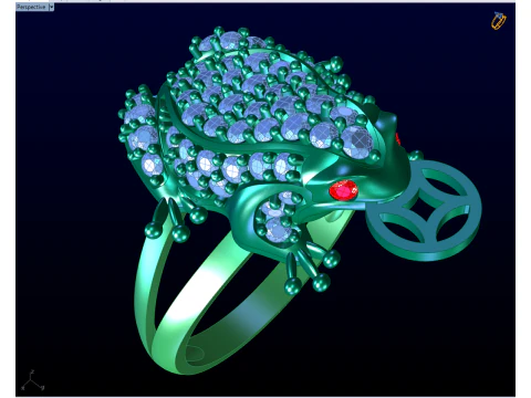 Toad Ring - Womens Rings - Diamond ring - N913834 3D Print Model