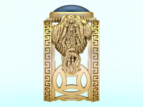 Toad ring - Jin Chan ring - Mens ring - N913852 3D Print Model