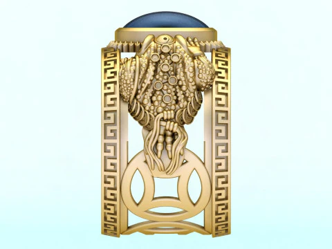 Toad ring - Jin Chan ring - Mens ring - N913852 3D Print Model