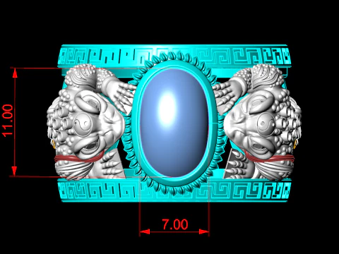 Toad ring - Jin Chan ring - Mens ring - N913852 3D Print Model