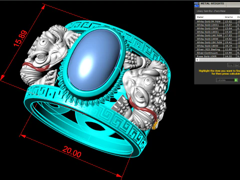 Toad ring - Jin Chan ring - Mens ring - N913852 3D Print Model