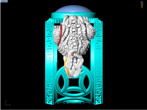 Toad ring - Jin Chan ring - Mens ring - N913852 3D Print Model