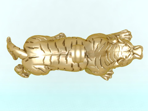 Tiger pendant - Mens pendant - N855 Modelo de impresión 3D