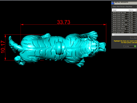 Tiger pendant - Mens pendant - N855 Modelo de impresión 3D