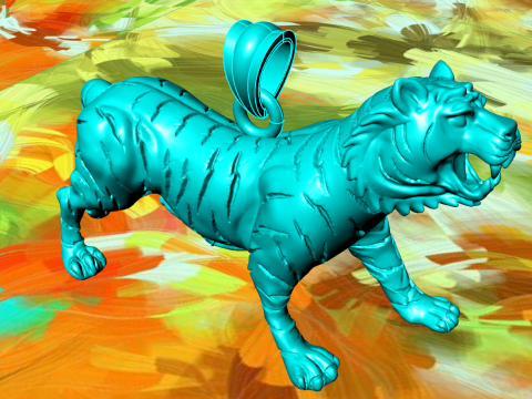 Tiger pendant - Mens pendant - N855 Modelo de impresión 3D