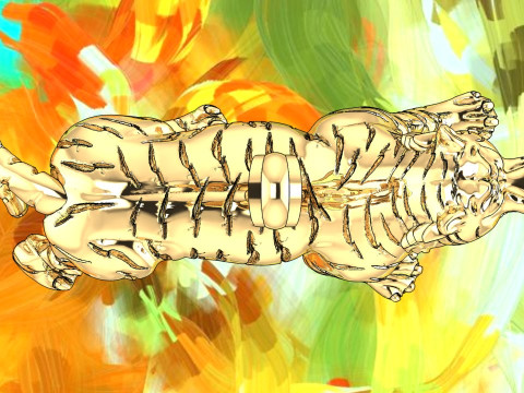 Tiger pendant - Mens pendant - N855 Modelo de impresión 3D