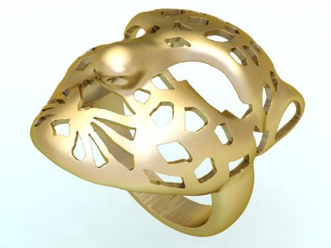 Leopard ring - Panther ring - N913024 Model Cetak 3D