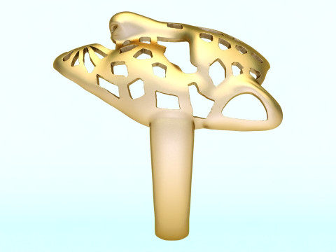 Leopard ring - Panther ring - N913024 Model Cetak 3D