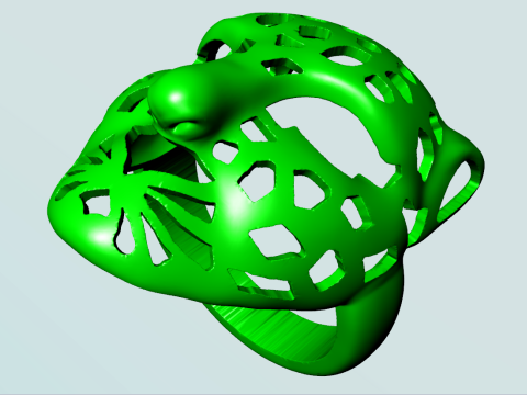 Leopard ring - Panther ring - N913024 Model Cetak 3D