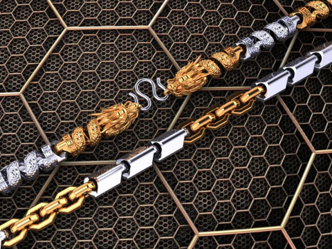 Dragon necklace - Mens necklace - Chain necklaces - N121820 3D Print Model