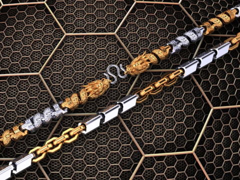 Dragon necklace - Mens necklace - Chain necklaces - N121820 3D Print Model